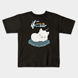 Cute Sleepy Cat Kids T-Shirt